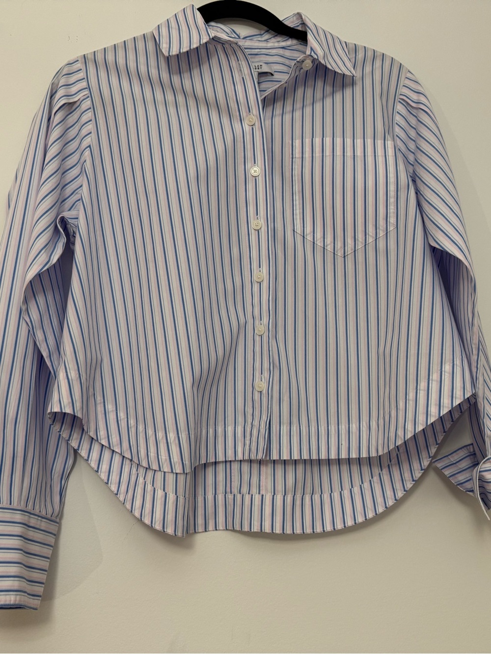 10 Crosby Derek Lam Striped Shirt in Blue, Pink, White